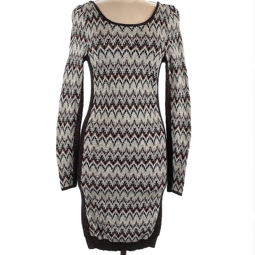 Free People Patterned Sweater Dress